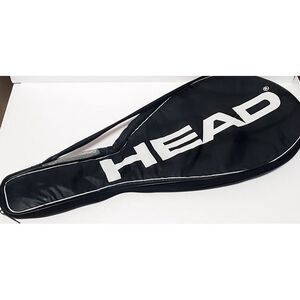 HEAD Tennis Single Racquet Cover Carrier Vinyl Black/White Zip 28.5x13.5x1.5